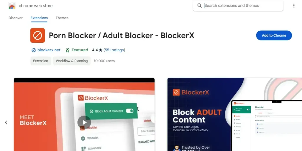 Extension Chrome BlockerX